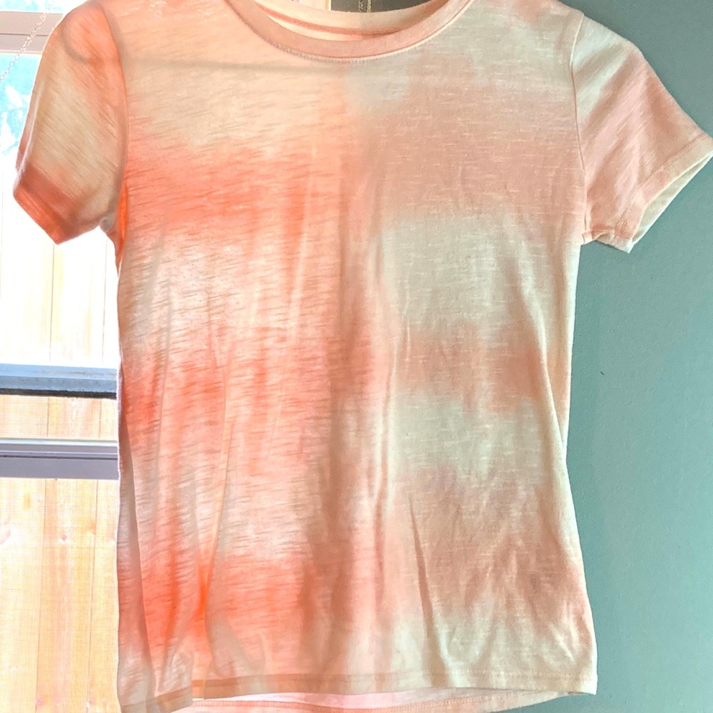 Pink and white shirt, comfy, a bit see through. Worn once. XS